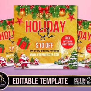 Christmas Sale Flyer, Christmas Flyer, Holiday instagram social media Flyer, Holiday Flyer, Sale Flyer, Event Flyer, Lash Flyer, Hair Flyer