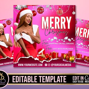 Christmas Sale Flyer, Christmas Flyer, Holiday instagram social media Flyer, Holiday Flyer, Sale Flyer, Beauty Flyer, Lash Flyer, Hair Flyer