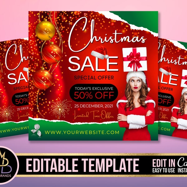 Christmas Sale Flyer, Christmas Flyer, Holiday instagram social media Flyer, Holiday Flyer, Sale Flyer, Beauty Flyer, Lash Flyer, Hair Flyer