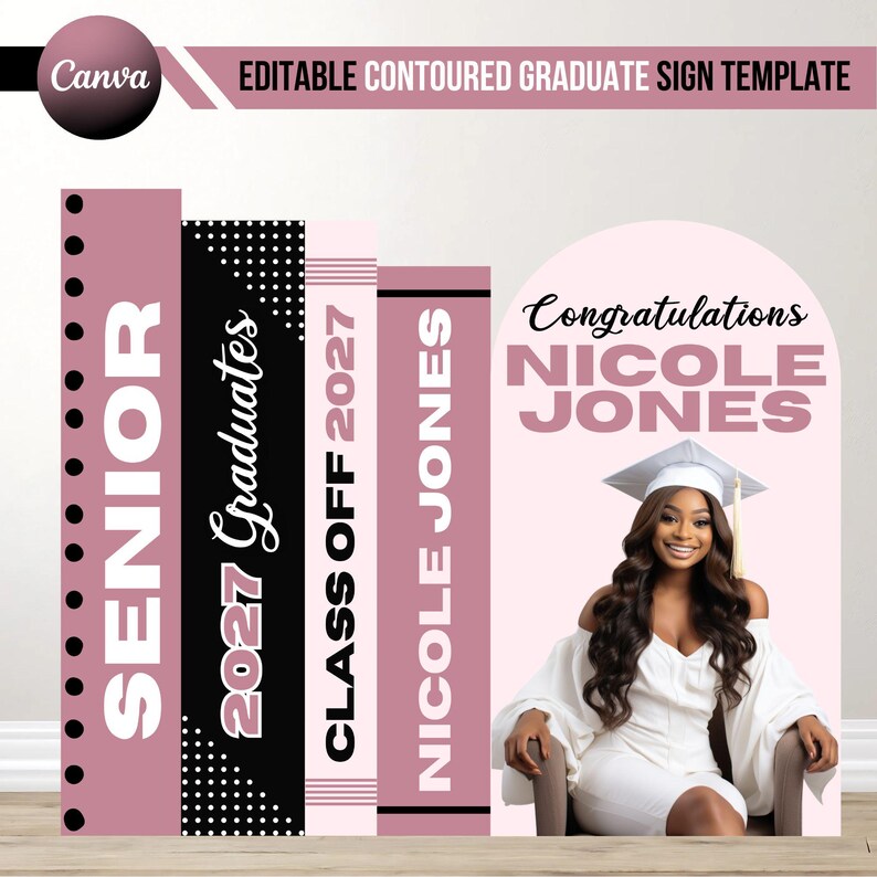 Custom Graduation Decor, Graduation Books Editable Canva, Graduate ...