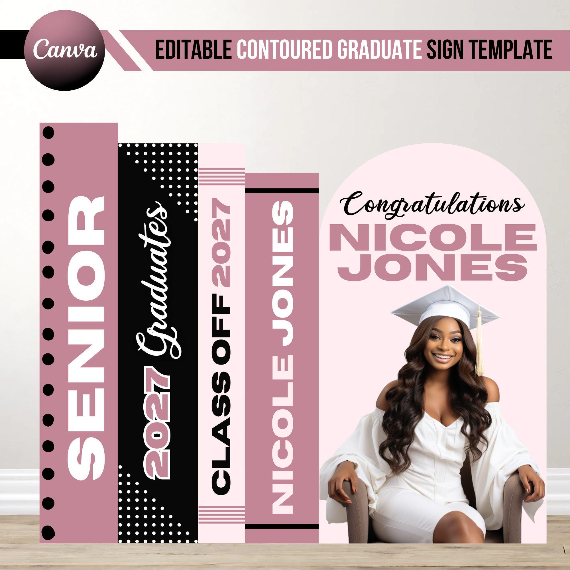 Custom Graduation Decor, Graduation Books Editable Canva, Graduate ...