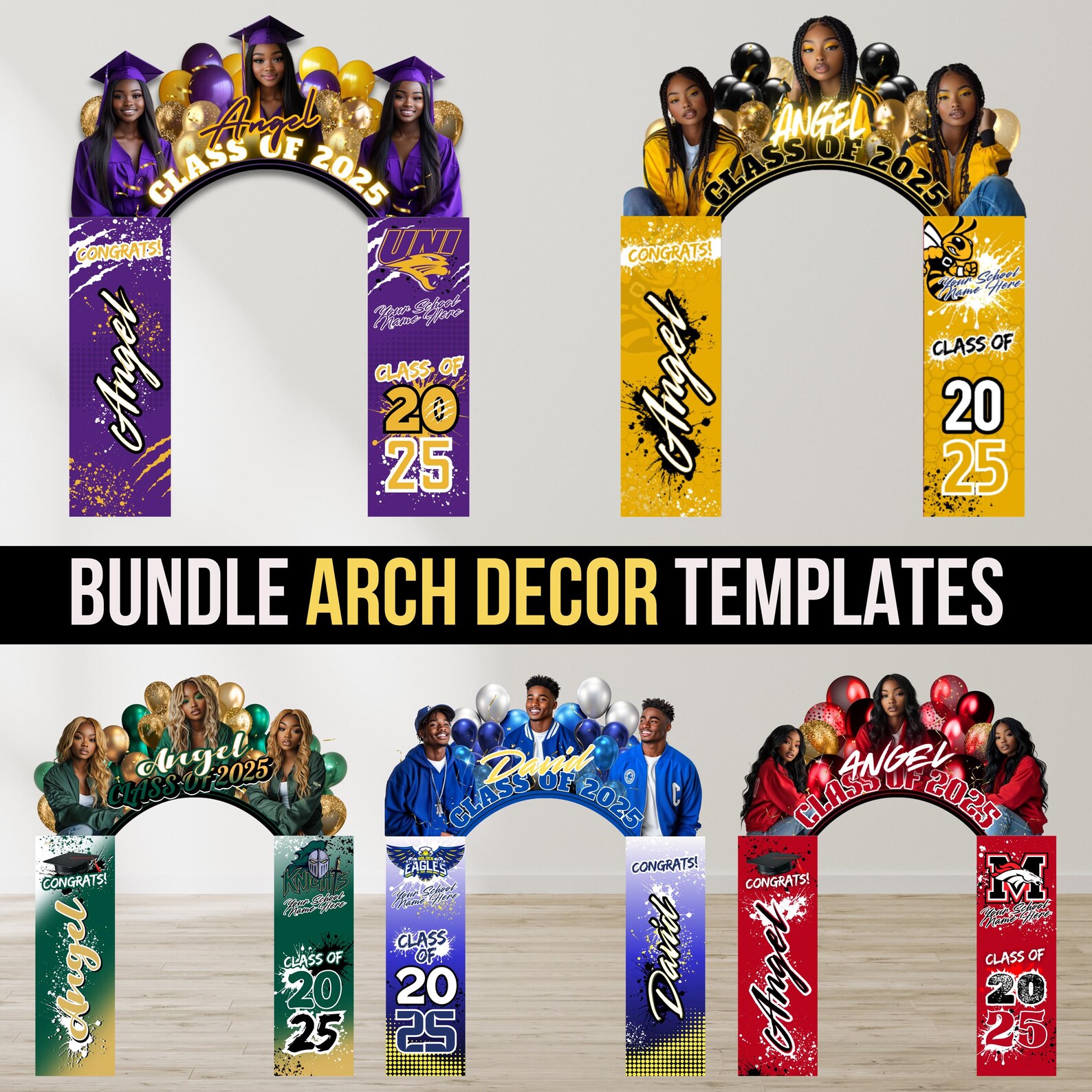Graduation Arch Decor, Editable Template Grad Decor Party, Digital File ...