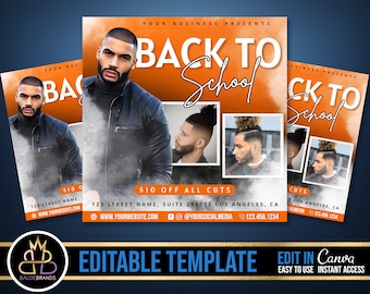Barber Shop Template, Barber Editable Template, Hair Cut Template, Booking Barber Canva Templates, Haircut, Barber Price list, Social Media