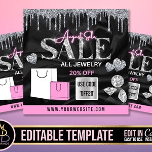 Sale Flyer, Instagram Flyer, Social Media Flyer, Sale Flash Flyer, Editable Template, Canva Template, DIY social Media Template, Instagram