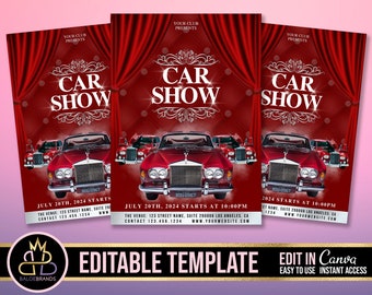 Auto Business Event, Editable Social Media Flyer, Car Show Event Invitation, Car Sale Template Flyer, DIY Canva Event Flyer, Car Party Show