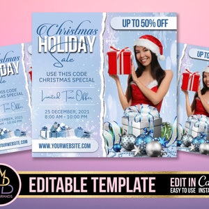 Christmas Sale Flyer, Christmas Flyer, Holiday instagram social media Flyer, Holiday Flyer, Sale Flyer, Beauty Flyer, Lash Flyer, Hair Flyer