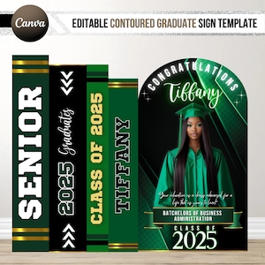 Benutzerdefinierte Abschlussdekoration, Abschlussbücher bearbeitbar Canva, Graduate Panel Board, Grad Arch Foam Board, Backdrop Banner Abschlussball Heimkehr Bogen
