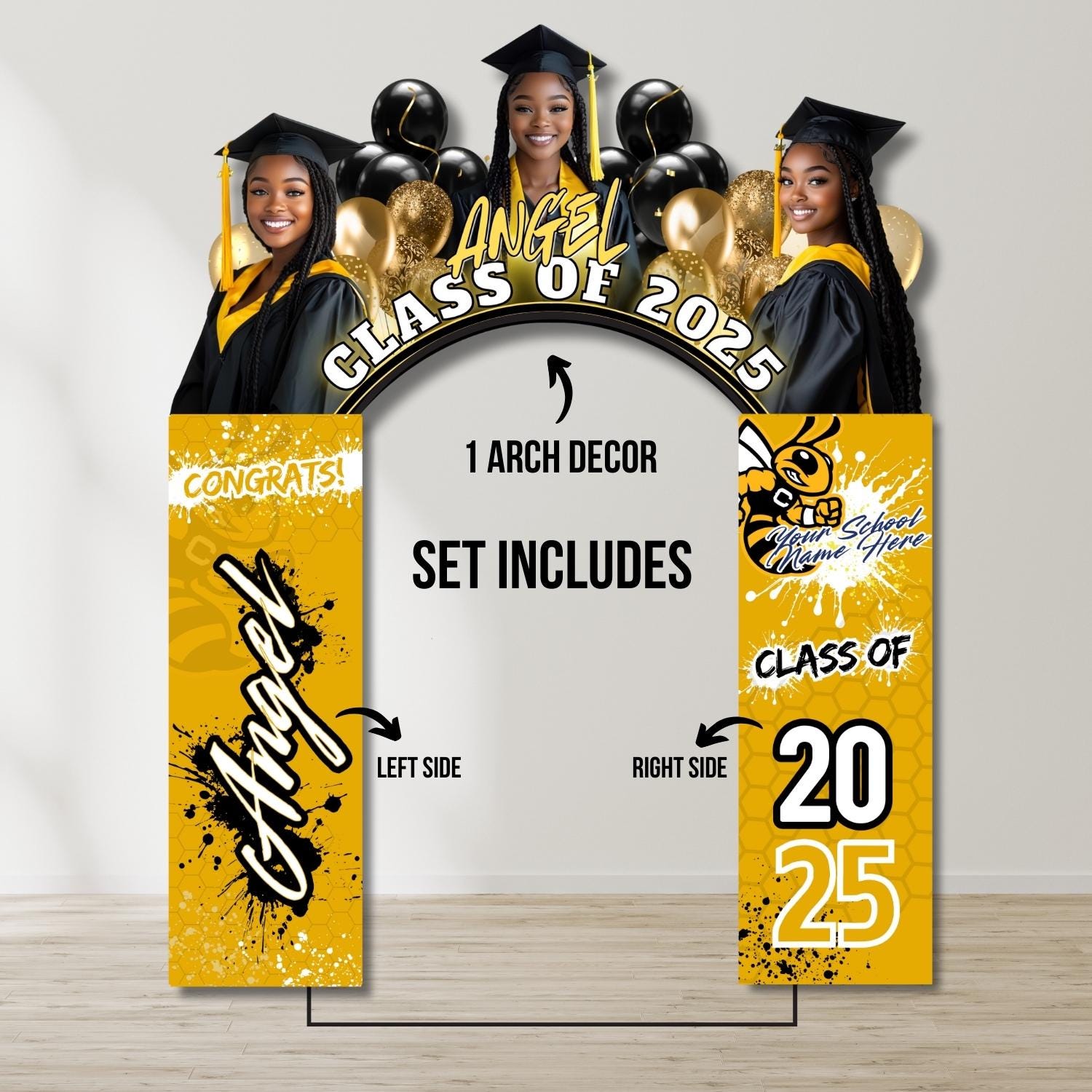 Graduation Arch Decor, Editable Template Grad Decor Party, Digital File ...