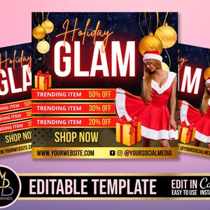 Christmas Sale Flyer, Christmas Flyer, Holiday instagram social media Flyer, Holiday Flyer, Sale Flyer, Beauty Flyer, Lash Flyer, Hair Flyer