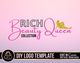 BOUTIQUE LOGO TEMPLATE, Canva Template, Editable Logo, Canva Logo, store logo, Logo design, Premade logo, Logo Template Boutique Logo Diy