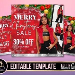 Christmas Sale Flyer, Christmas Flyer, Holiday instagram social media Flyer, Holiday Flyer, Sale Flyer, Beauty Flyer, Lash Flyer, Hair Flyer