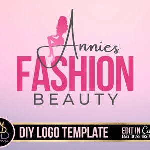 BOUTIQUE LOGO TEMPLATE, Canva Template, Editable Logo, Canva Logo, store logo, Logo design, Premade logo, Logo Template Boutique Logo Diy