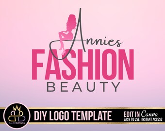BOUTIQUE LOGO TEMPLATE, Canva Template, Editable Logo, Canva Logo, store logo, Logo design, Premade logo, Logo Template Boutique Logo Diy