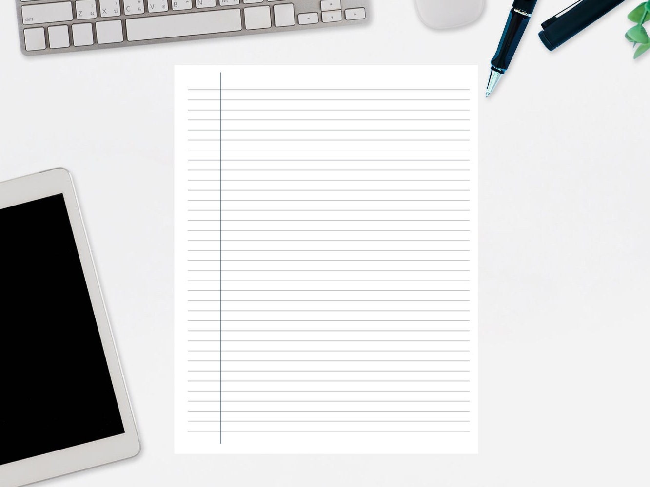 100 Pages of 8.5x11 Printable Lined Paper. Lined Paper Printable Bundle ...