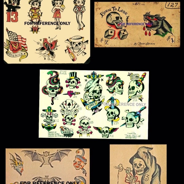 Vintage Tattoo Flash Etsy
