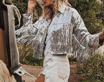 sequin jacket womens plus size