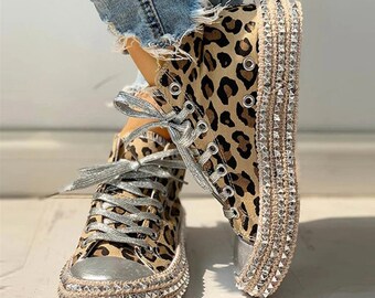 converse leopard shoes