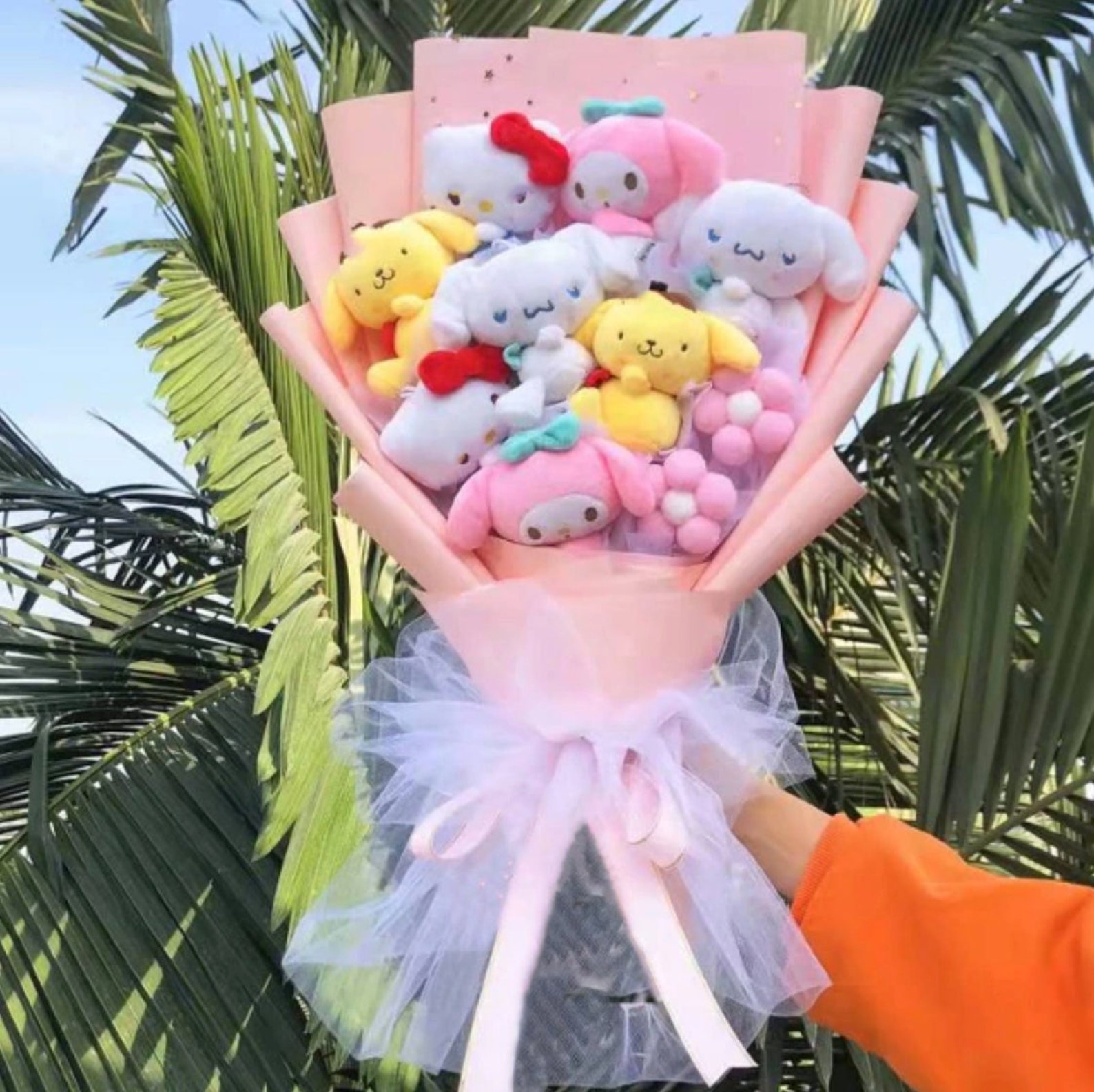 Beautiful and Cute My Melody Stuffie Flower Bouquet Sanrio | Etsy