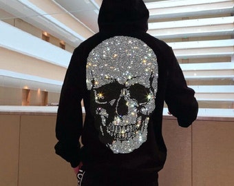 Lumos3DPrint Gothic Punk Skull Womens Pullover Hooded Sweatshirt Lumos3DPrint Gothic Punk Skull Womens Pullover Hooded Sweatshirt