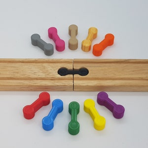 10 X Wooden Train Track Dogbone Connectors (Brio / IKEA / BigJigs compatible)