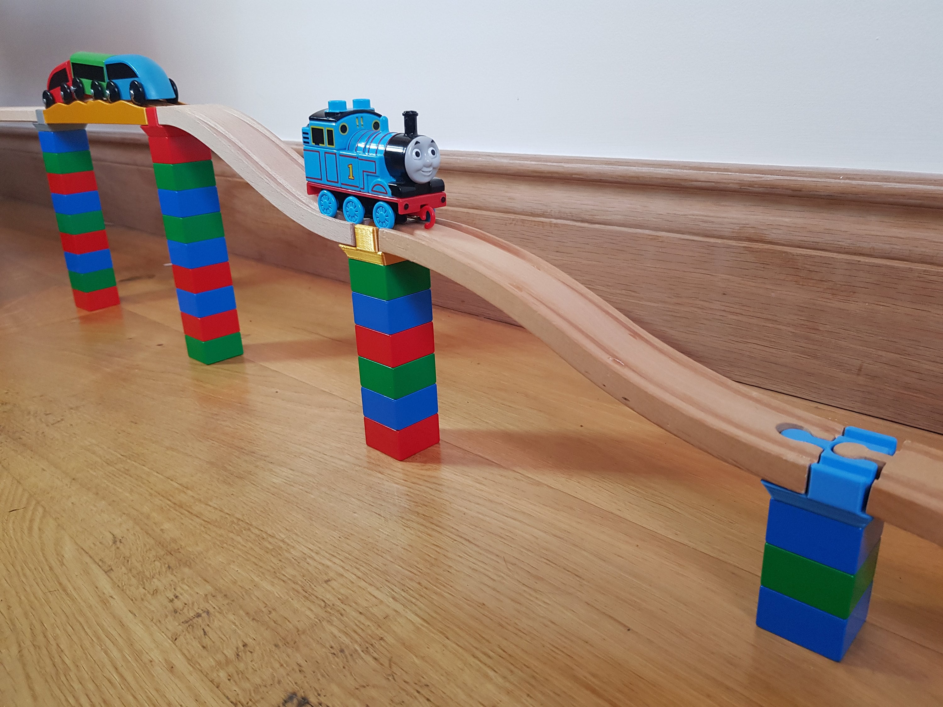 Duplo Wooden Train Track Adapter Bridge Support Connector -  Israel