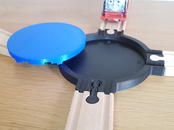 Small Turntable for Wooden Train Track, Compatible With Brio, Ikea