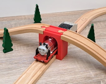 Arch bridge support for wooden train track, compatible with Brio, Ikea, Bigjigs and more