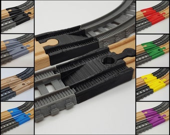 Thomas Trackmaster 2014> a adaptadores de riel de madera x2 (Brio/Bigjigs/Ikea)