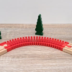 Flexible Track for wooden train track, compatible with Brio, Lillabo, Bigjigs and more