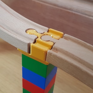 Lot De 28 Adaptateurs Pour Rails En Bois De Train - Compatible Avec La Plupart Des Marques - Enfants 3-14 Ans