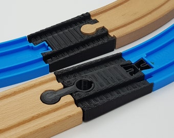 Thomas Tomy Plarail 1990s-2008 to Wooden Track Adapters x2 (Brio/Bigjigs/Ikea)