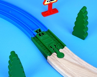 Thomas Tomy 2 adaptateurs Plarail 1990-2008 vers rail en bois (Brio/Bigjigs/Ikea)