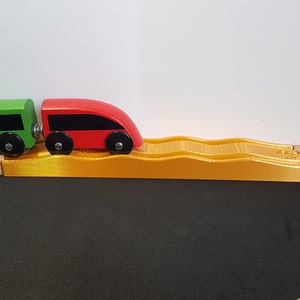 Bumpy Straight Track for wooden train track, compatible with Brio, Ikea, Bigjigs and more