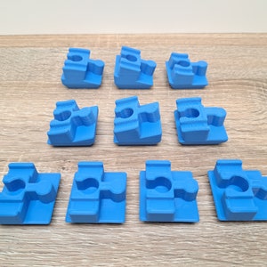 Angled Duplo to Wooden Train Track Adapter Bridge Ramp Support Connector Full Set - 10 Pieces