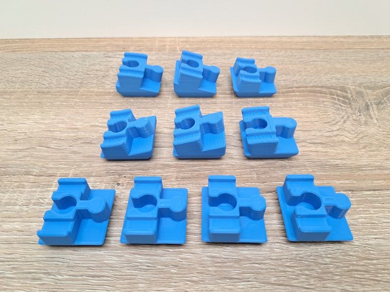 Angled Duplo to Wooden Train Track Adapter Bridge Ramp Support Connector Full Set - 10 Pieces