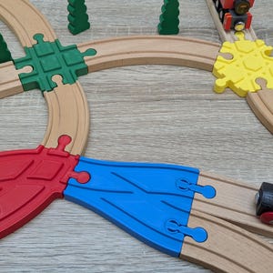 Crossroads Collection! For wooden train track, compatible with Brio, Ikea, Bigjigs and more