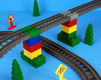 Duplo Trackmaster Train Track Adapter - Bridge Support Connector