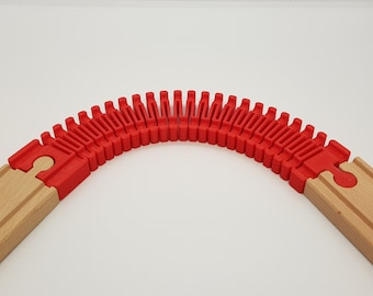 Flexible Track for wooden train track, compatible with Brio, Lillabo, Bigjigs and more