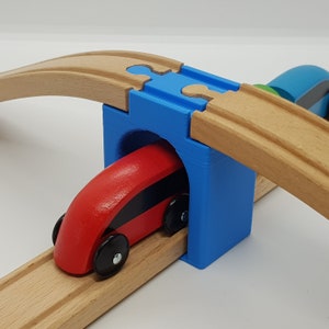 Arch bridge support for wooden train track, compatible with Brio, Ikea, Bigjigs and more