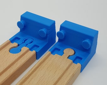 End stops / Buffers for wooden train track, compatible with Brio, Ikea, Bigjigs and more