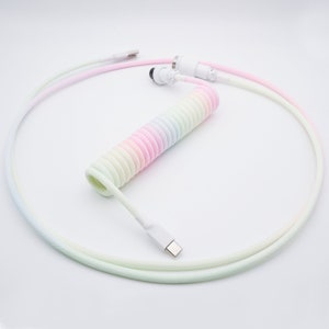 PREMADE IN STOCK - Light Rainbow Mechanical Keyboard Cable