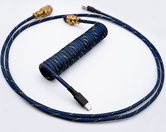PREMADE IN STOCK - Blue Sparkler Mechanical Keyboard Cable