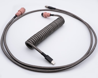 PREMADE IN STOCK - Dark Pretty Peach Mechanical Keyboard Cable