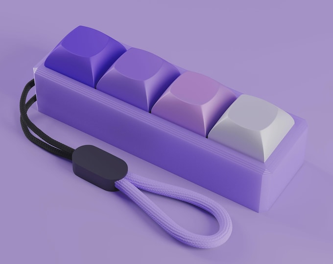 4 Key Sensory Fidget Toy Keychain ADHD - Creamy Clicky Custom Switches ...