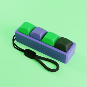 Mechanical Switch Clicky Fidget - EVA Th w/ Strap Keyboard Switch, ASMR Fidget, Button Clicker, Stim Toy