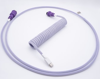 PREMADE IN STOCK - Pastel Plum Mechanical Keyboard Cable