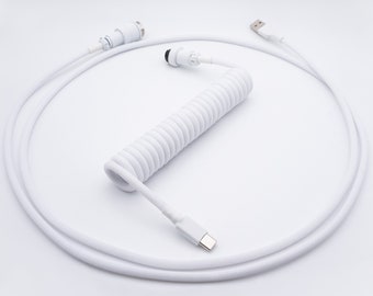 PREMADE IN STOCK - Triple White Mechanical Keyboard Cable