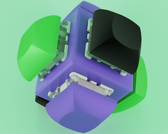 Mechanical Switch Clicky Fidget - 6 Keys EVA Cube, Keyboard Switch, ASMR Fidget, Button Clicker, Stim Toy, Adhd