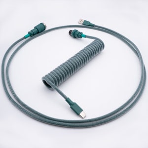 PREMADE IN STOCK - Forest Green Mechanical Keyboard Cable