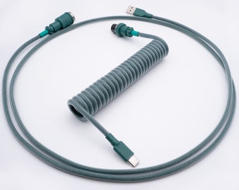 PREMADE IN STOCK - Forest Green Mechanical Keyboard Cable